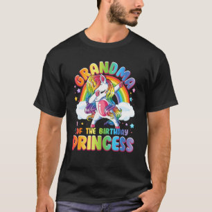 Camiseta Vovó Da Princesa De Aniversário, Jogo Unicórnio