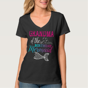 Camiseta Vovó Da Sereia De Aniversário Mães D