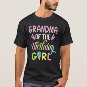 Camiseta Vovó Da Sorvete De Aniversário Feliz Por Mim