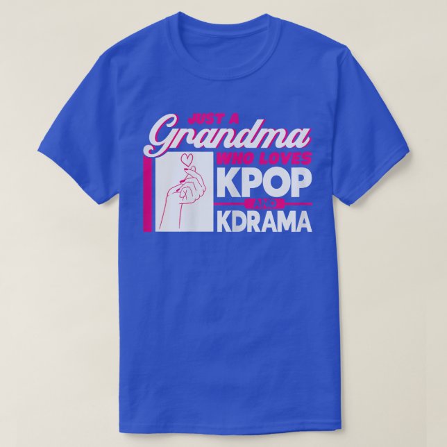 Camiseta Vovó Das Mulheres Que Ama Kpop E Kdrama Kpop Merc (Frente do Design)