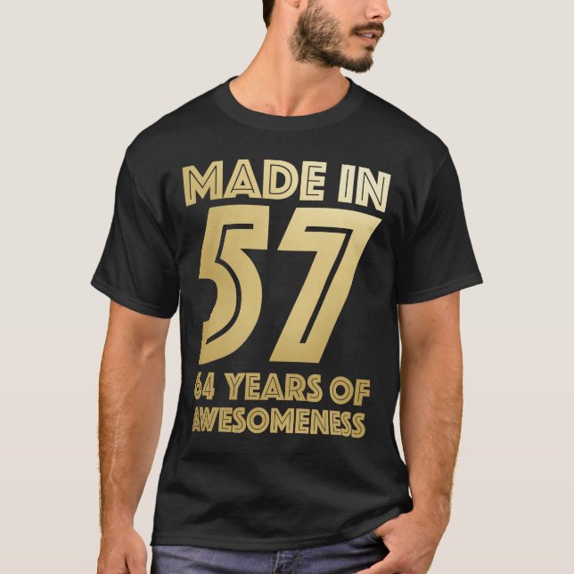 Camiseta Vovô De 64 Anos De Idade Do Homem 64 (Frente)