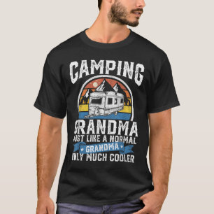 Camiseta Vovó de Acampamento Divertida Camper Rv Retro Fora