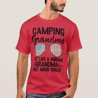 Camiseta Vovó de Acampamento Tal como um avô normal, só que