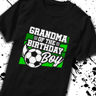 Camiseta Vovó de aniversário de futebol - Aniversário de fu
