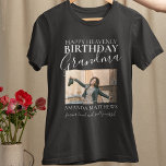Camiseta Vovó de aniversário intensa | Foto Memorial T-Shir<br><div class="desc">Camisa memorial da vovó de aniversário intenso,  com uma foto e um texto editável. Todos os estilos de fonte,  tamanhos e cores podem ser alterados clicando no link personalizar depois de personalizar.</div>