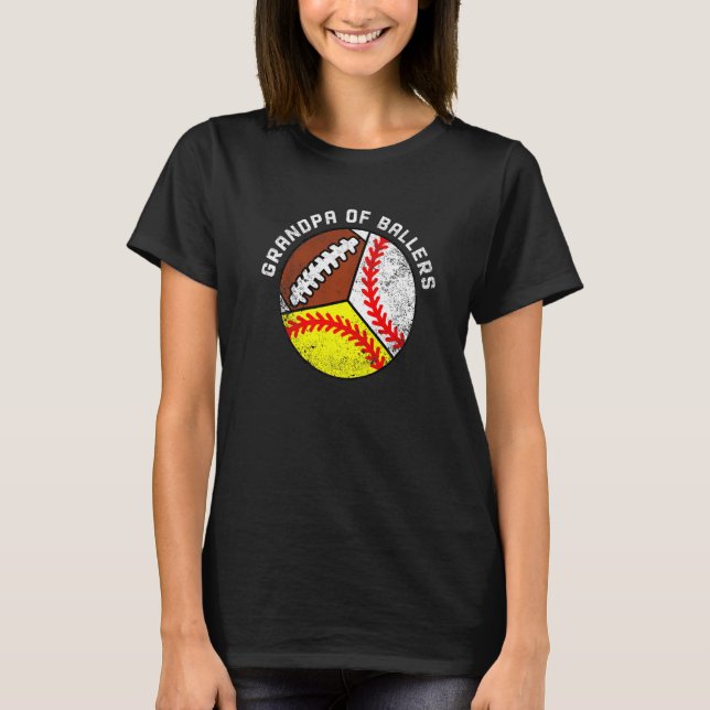 Camiseta Vovô De Baldes De Beisebol (Frente)