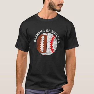 Camiseta Vovó De Ballers Engraçada Vovó De Baseball