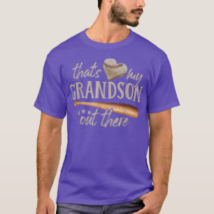 Camiseta Vovó de baseball que é meu neto lá fora