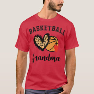 Camiseta Vovó de basquete Avó Leopardo Avó do coração Avô
