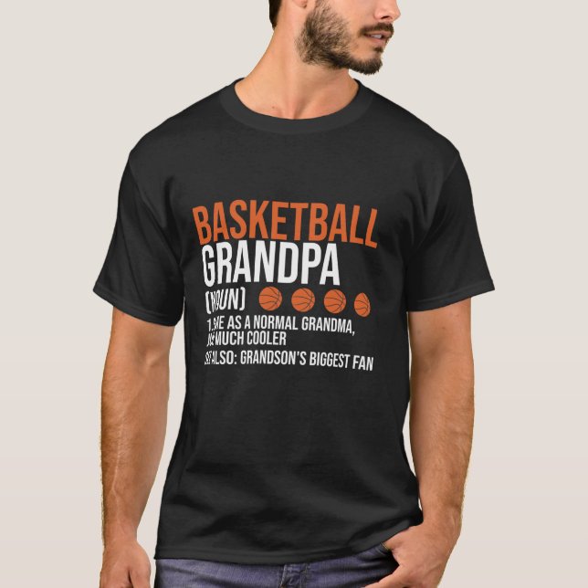 Camiseta Vovô de basquete Definição Vovô Maior (Frente)
