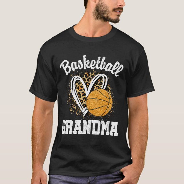 Camiseta Vovó de basquete Leopard Heart (Frente)