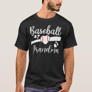 Camiseta Vovó de beisebol em Lover Cute Baseball