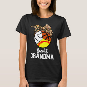 Camiseta Vovó de bola de vovô de softball Leopar