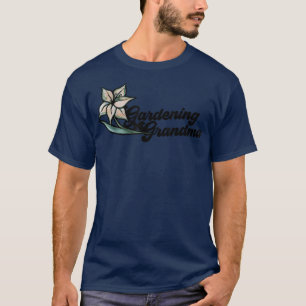Camiseta Vovó de flores divertidas, vovó de trabalho de art