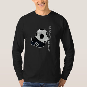 Camiseta Vovô De Futebol Bola E Gráficos Limpos