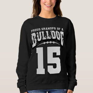 Camiseta Vovô De Futebol De Bulldog Orador 15