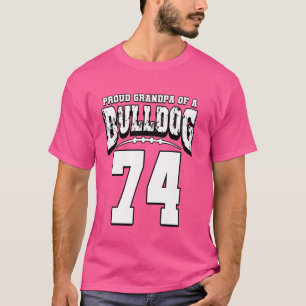 Camiseta Vovô De Futebol De Bulldog Orador 74