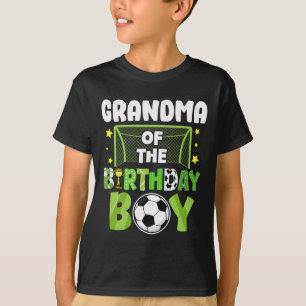 Camiseta Vovó de Futebol Festa de Aniversário do Menino Fam