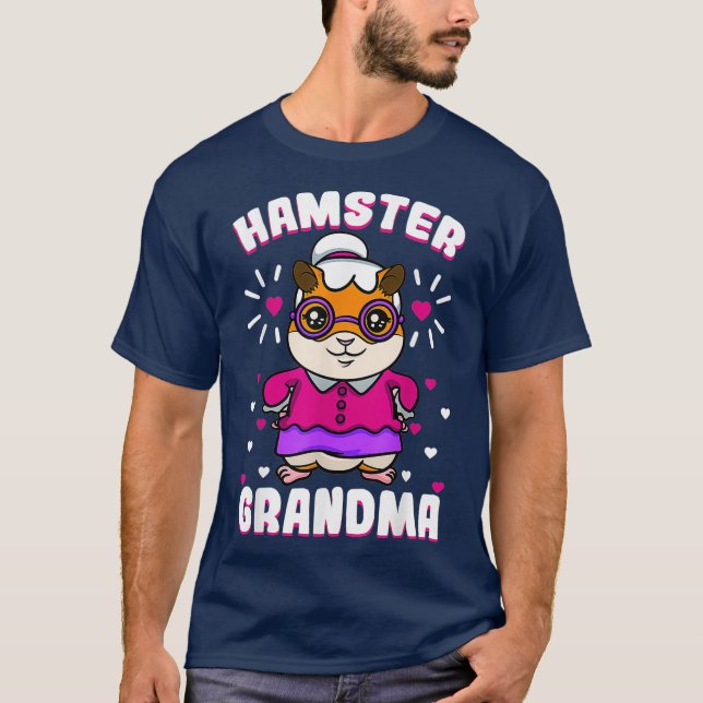 Camiseta Vovó de Hamster Síria Campbels Anões Avó (Frente)