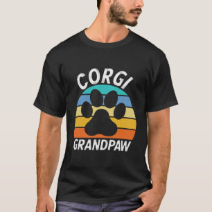 Camiseta Vovô De Mens Corgi Mostra Engraçado Welsh Pembroke