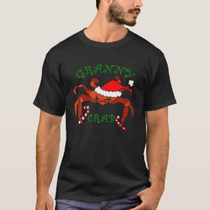 Camiseta Vovó de Natal Caranguejo Santa Hat Fama Engraçad