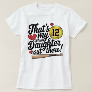 Camiseta Vovó de Softball Que é o costume da minha neta