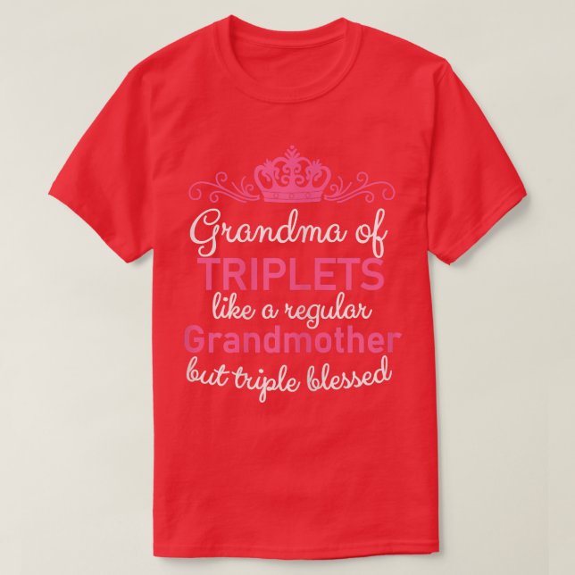 Camiseta Vovó de Triplets Avó tripla (Frente do Design)