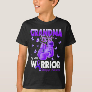 Camiseta Vovó De Um Guerreiro Epilepsia A Boxear Glo