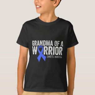 Camiseta Vovó De Um Guerreiro T1d Absorvente De Fita Azul D