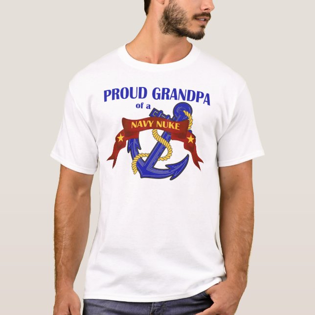 Camiseta Vovô de umas armas nucleares do marinho (Frente)
