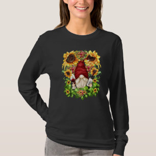 Camiseta Vovô De Vinho Gnomo Para Mulheres Vinho De Girasso