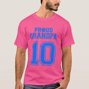 Camiseta Vovô De Voleibol Orgulhoso Número 10 B