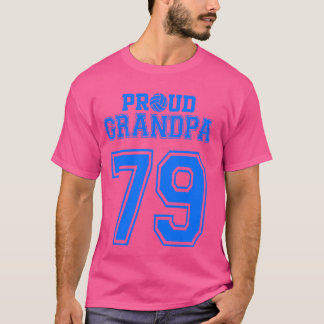 Camiseta Vovô De Voleibol Orgulhoso Número 79 B