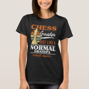 Camiseta Vovô De Xadrez Como Um Xadrez Normal De Avô