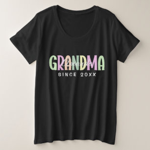 Camiseta Vovó Desde 20XX Moderno Simples Personalizada
