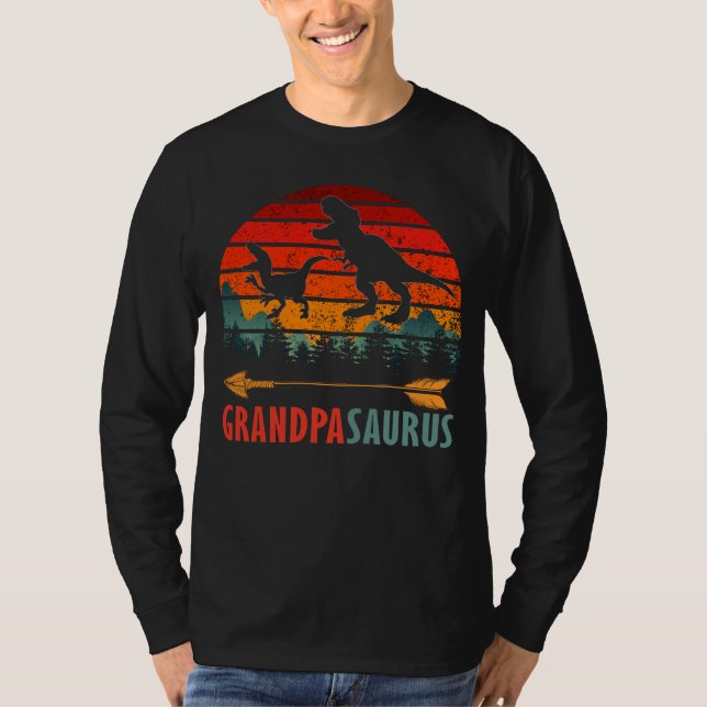 Camiseta vovô dinossauro aventureiro (Frente)