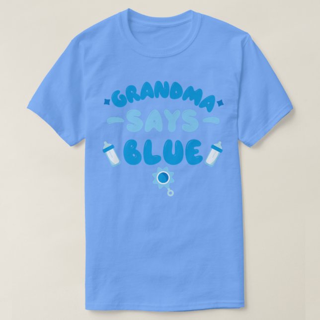 Camiseta Vovó diz Mães azuis (Frente do Design)