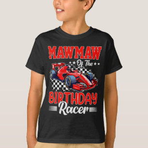 Camiseta Vovó do Aniversário da Família do Carro de Corrida