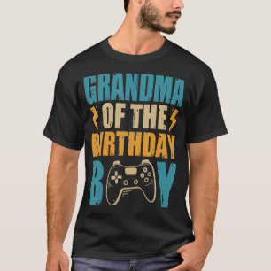 Camiseta Vovó do Aniversário Gamepad Matching Famil