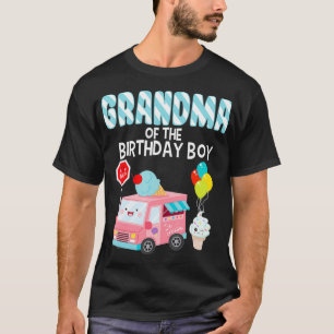 Camiseta Vovó Do Aniversário Garoto Sorvete Caminhão Bda