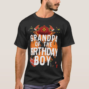Camiseta Vovô Do Aniversário Homem-Fogo Que Corresponde À F