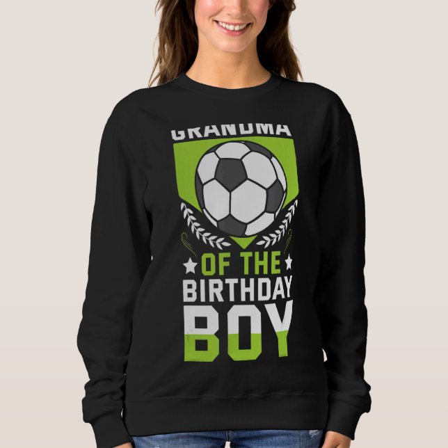 Camiseta Vovó Do Aniversário Jogador De Futebol De Bday Tea (Frente)