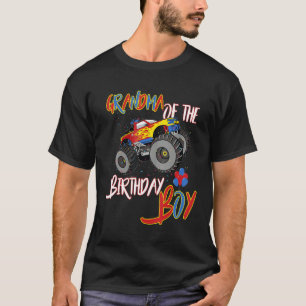 Camiseta Vovó Do Aniversário Monster Truck Boys Par