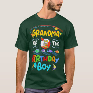 Camiseta Vovó Do Aniversário Para Rapazes Capuchos De Peixe
