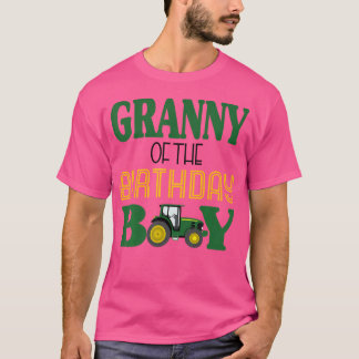 Camiseta Vovó do Aniversário para Trator Agrícola Família d