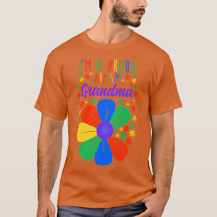 Camiseta vovó do autismo orgulhoso Girassol