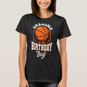 Camiseta Vovó Do Baile Do Tema De Basquete Do Aniversário