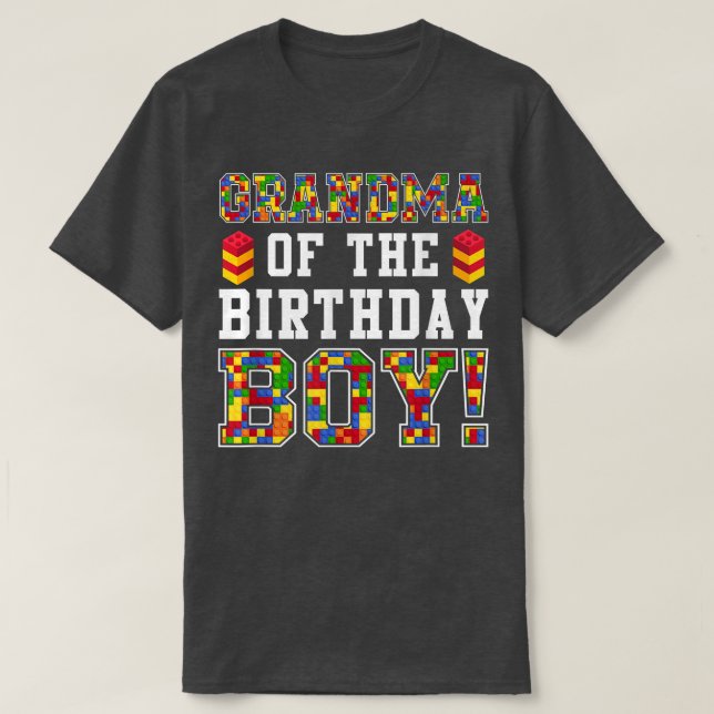 Camiseta Vovó Do Bloco Birthday Boys Ki (Frente do Design)
