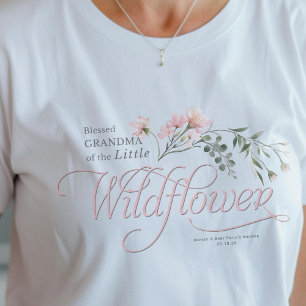 Camiseta Vovó do Chá da Menina de Flor Selvagem