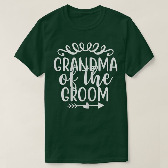 Camiseta Vovó Do Coração De Seta Do Groom E (Frente do Design)